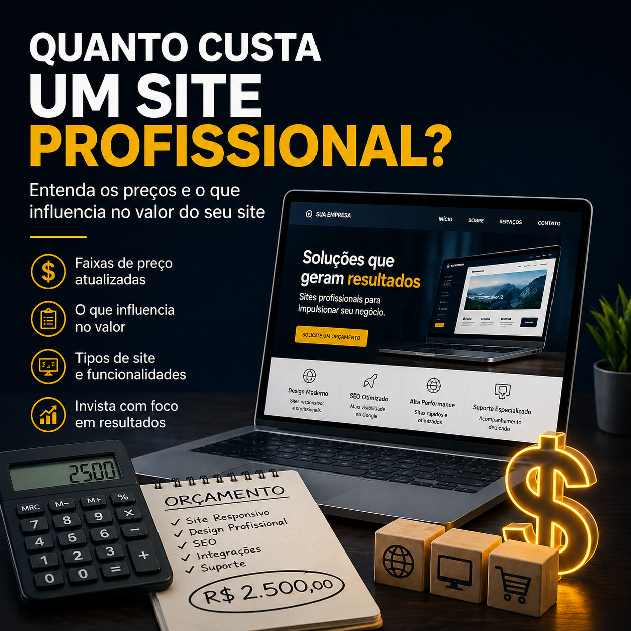 quanto custa um site profissional em 2026